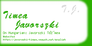 timea javorszki business card